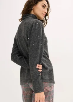 Online Fleeceshirt aus fließendem Viskose-Mix Damen Shirts & Tops