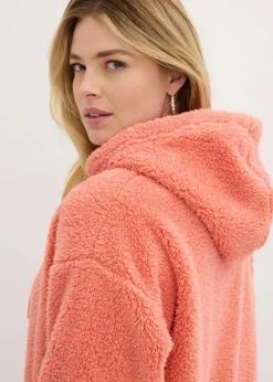 Fleeceshirt aus Teddy Damen Nachhaltigere Materialien|Sweat