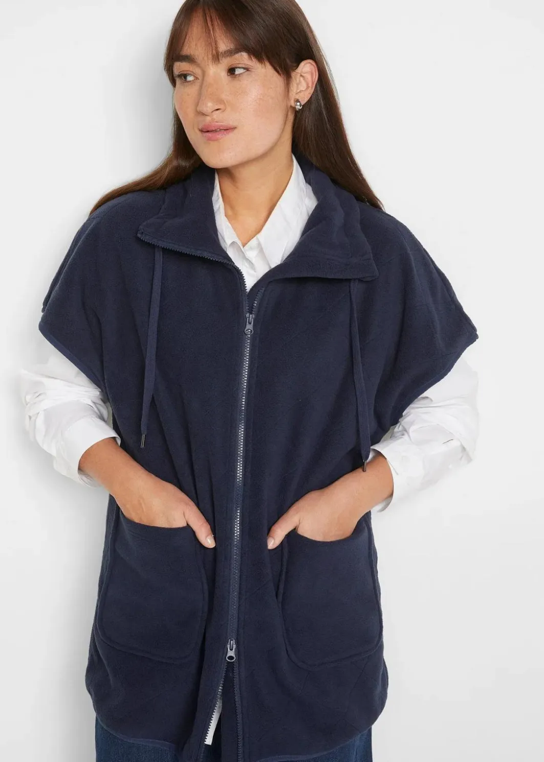 Damen bonprix Sweat|Jacken & Mäntel|Fleece-Weste aus recyceltem Polyester