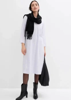 Online Florales Midikleid aus reiner Viskose Damen Bekleidung·Pullover & Strickjacken|Kleider