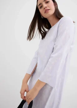 Online Florales Midikleid aus reiner Viskose Damen Bekleidung·Pullover & Strickjacken|Kleider