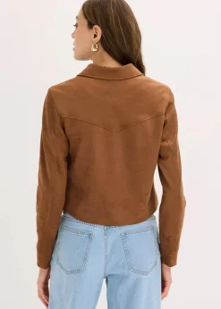 Fransen-Jacke in Wildleder-Optik Damen Jacken & Mäntel