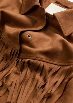 Fransen-Jacke in Wildleder-Optik Damen Jacken & Mäntel