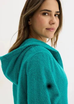 Clearance Frottee Bademantel aus Bio-Baumwolle mit Reißverschluss Damen Wäsche·Bademäntel|Nachhaltigere Materialien