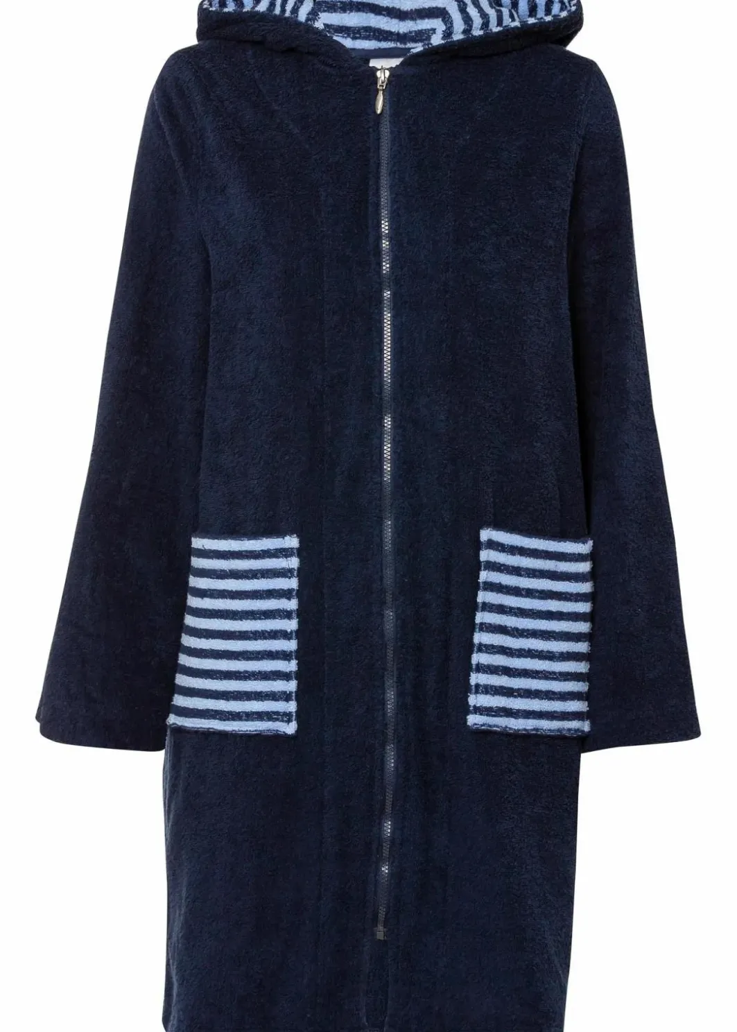 New Frottee Bademantel aus Bio-Baumwolle mit Reißverschluss Damen Wäsche·Bademäntel|Nachhaltigere Materialien