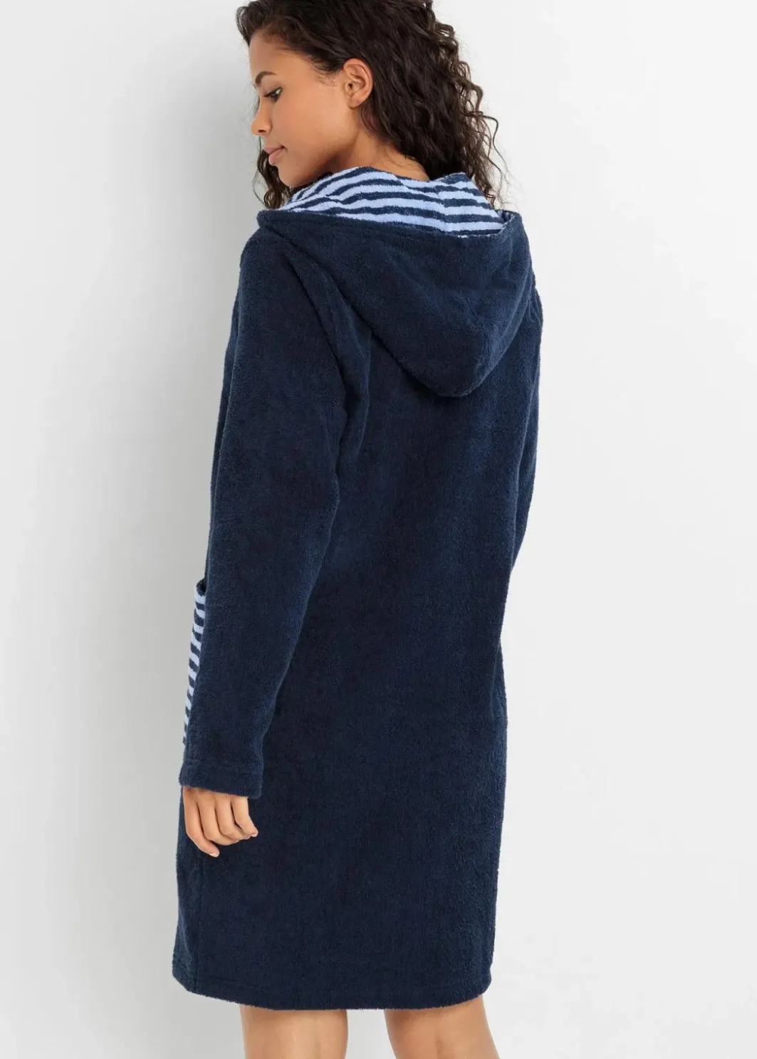 New Frottee Bademantel aus Bio-Baumwolle mit Reißverschluss Damen Wäsche·Bademäntel|Nachhaltigere Materialien