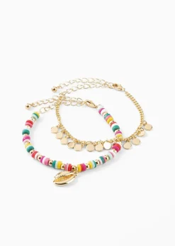 Damen bonprix Schmuck|Schuhe & Accessoires In Spezialgrößen·Schmuck|Fußkettchen (2er Pack)
