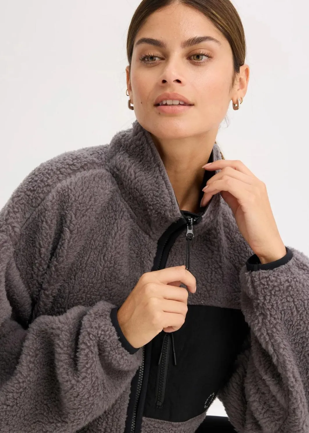 Online Funktions-Fleece Sportjacke, oversized Damen Bekleidung·Sweat|Bekleidung·Hosen