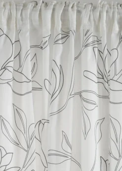 bonprix Gardinen|Gardine aus recyceltem Polyester mit Blätterdruck (1er Pack)