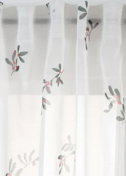 bonprix Gardinen|Weihnachtsdeko & -Textilien·Gardinen|Gardine mit bedruckten Mistelzweigen (1er Pack)
