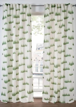 Clearance Gardine mit bedruckten Tannenbäumen (1er Pack) Gardinen|Weihnachtsdeko & -Textilien·Gardinen