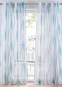 bonprix Gardinen|Gardine mit Wellenmuster (1er Pack)