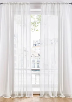 bonprix Gardinen|Gardinen aus leichtem Voile mit Tunnelzug (2er Pack)