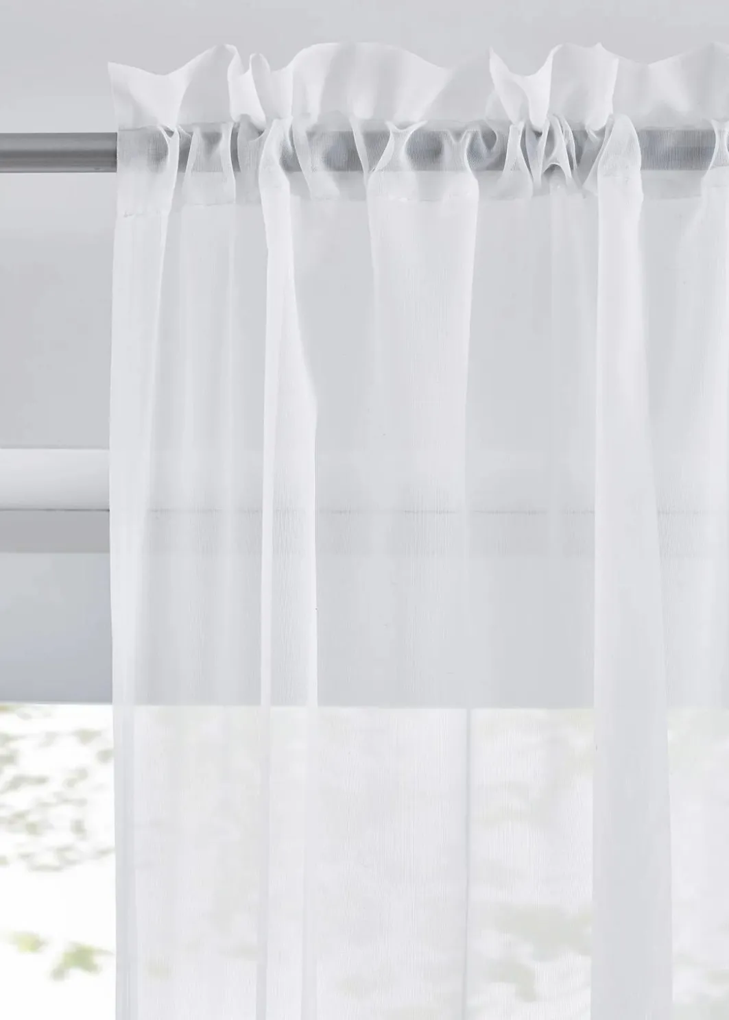bonprix Gardinen|Gardinen aus leichtem Voile mit Tunnelzug (2er Pack)