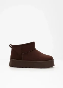 Damen bonprix Boots|Gefütterte Winterschuhe|Gefütterte Plateau-Boots