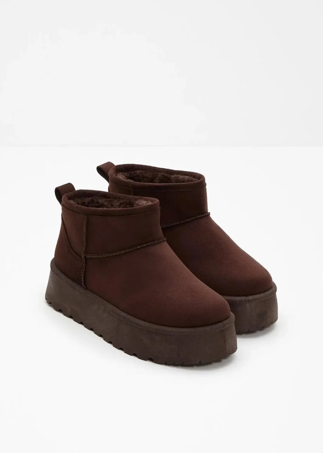 Damen bonprix Boots|Gefütterte Winterschuhe|Gefütterte Plateau-Boots