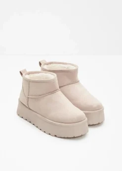 Hot Gefütterte Plateau-Boots Damen Hausschuhe|Gefütterte Winterschuhe