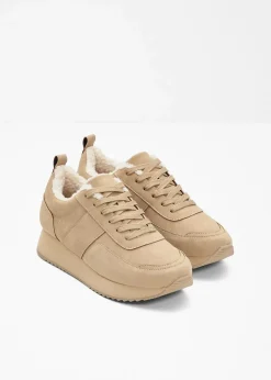 Online Gefütterte Plateau-Sneaker Damen Gefütterte Winterschuhe|Sneaker