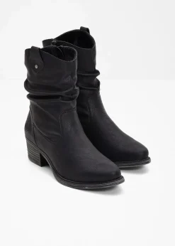 Damen Rieker High Heels|Gefütterte Winterschuhe|Gefütterte Komfort-Cowboy-Boots