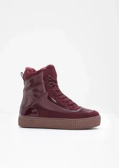 Damen bonprix Boots|Gefütterte Winterschuhe|Gefütterte Schnürboots