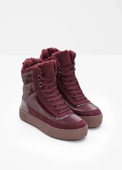 Damen bonprix Boots|Gefütterte Winterschuhe|Gefütterte Schnürboots