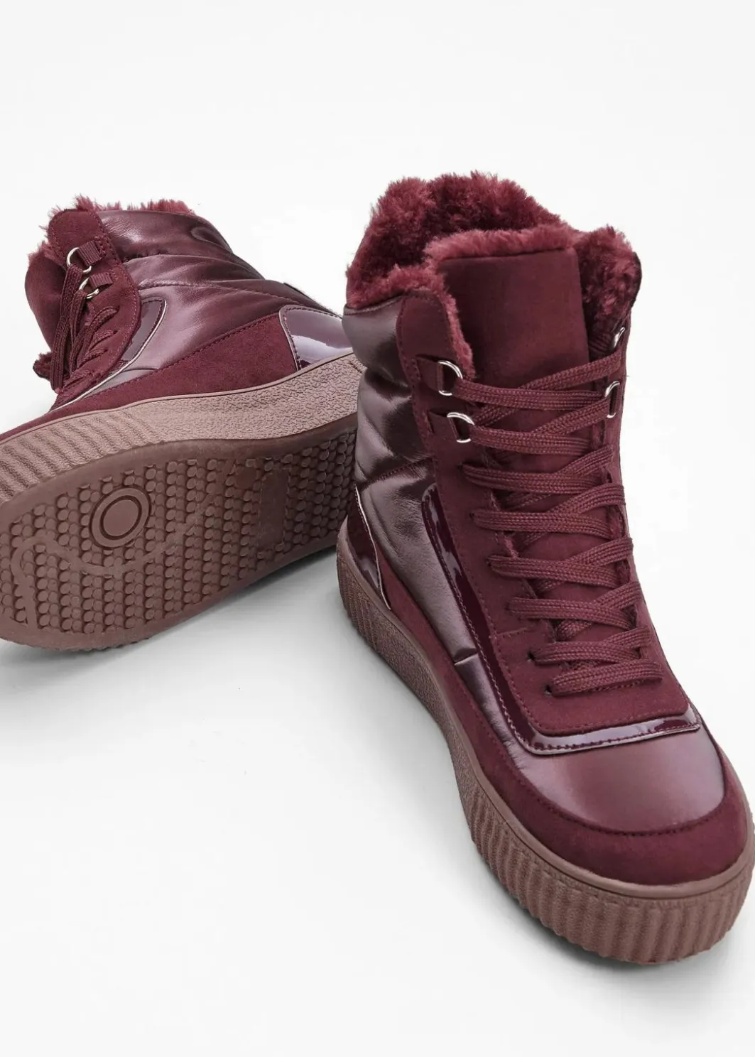Damen bonprix Boots|Gefütterte Winterschuhe|Gefütterte Schnürboots