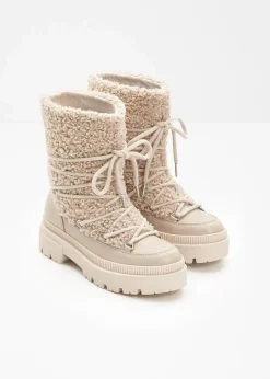 Damen bonprix Gefütterte Winterschuhe|Boots|Gefütterte Schnürboots