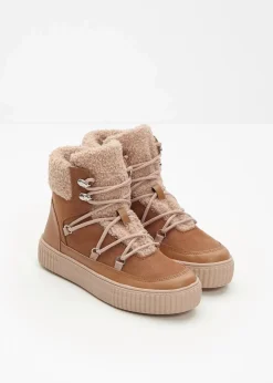 Damen bonprix Gefütterte Winterschuhe|Boots|Gefütterte Schnürboots