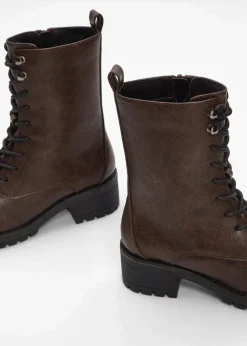 Discount Gefütterte Schnürboots Damen Gefütterte Winterschuhe|Boots