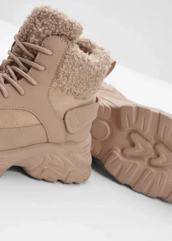 Damen bonprix Gefütterte Winterschuhe|Boots|Gefütterte Schnürboots