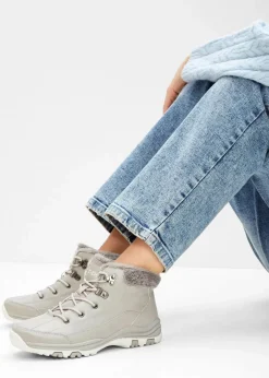 Damen bonprix Boots|Gefütterte Winterschuhe|Gefütterte Schnürboots