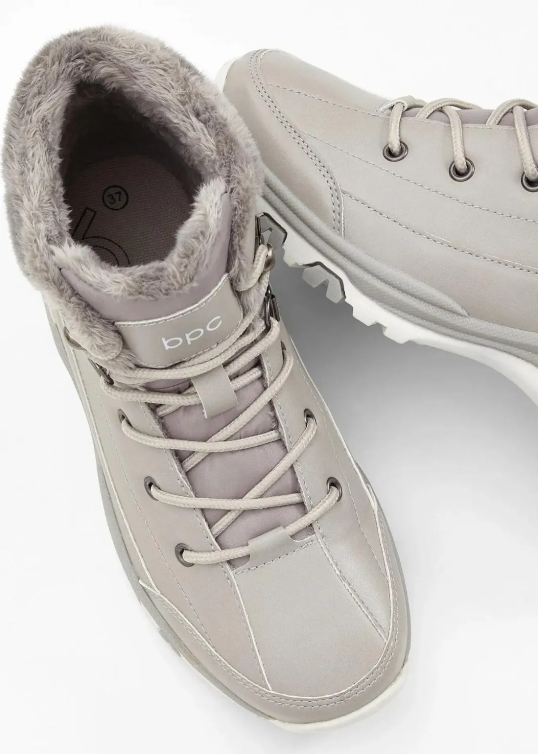 Damen bonprix Boots|Gefütterte Winterschuhe|Gefütterte Schnürboots