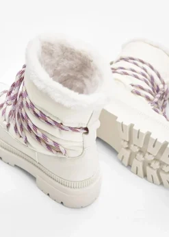 Hot Gefütterte Schnürboots Damen Gefütterte Winterschuhe|Boots