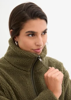 Damen bonprix Bekleidung·Hosen|Jacken & Mäntel|Gefütterte Teddy-Fleece Jacke