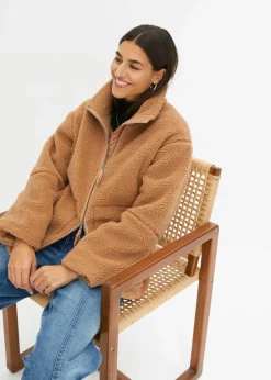 Online Gefütterte Teddy-Fleece Jacke Damen Nachhaltigere Materialien|Jacken & Mäntel