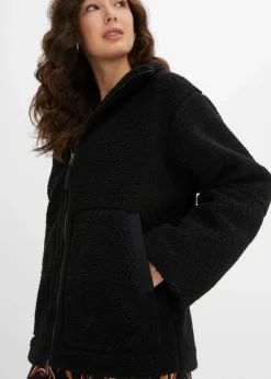 Damen bonprix Nachhaltigere Materialien|Jacken & Mäntel|Gefütterte Teddy-Fleece Jacke