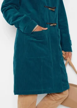 Damen bonprix Bekleidung·Hosen|Gefütterter Cord-Dufflecoat