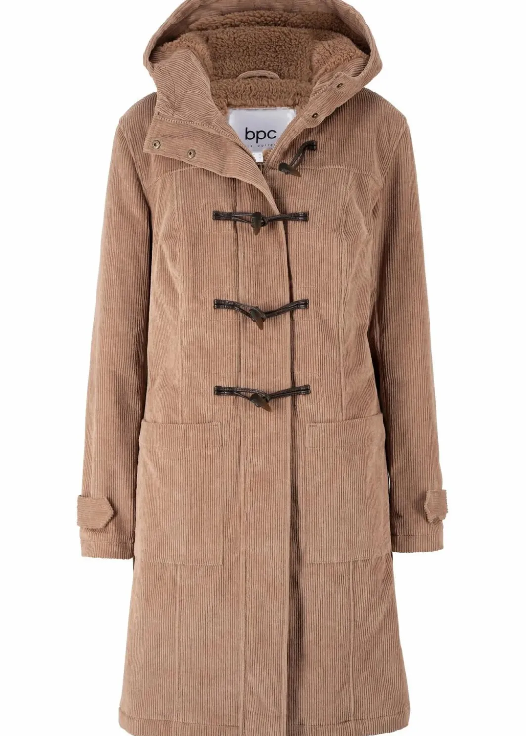 Damen bonprix Bekleidung·Hosen|Gefütterter Cord-Dufflecoat