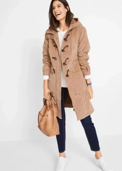Damen bonprix Bekleidung·Hosen|Gefütterter Cord-Dufflecoat