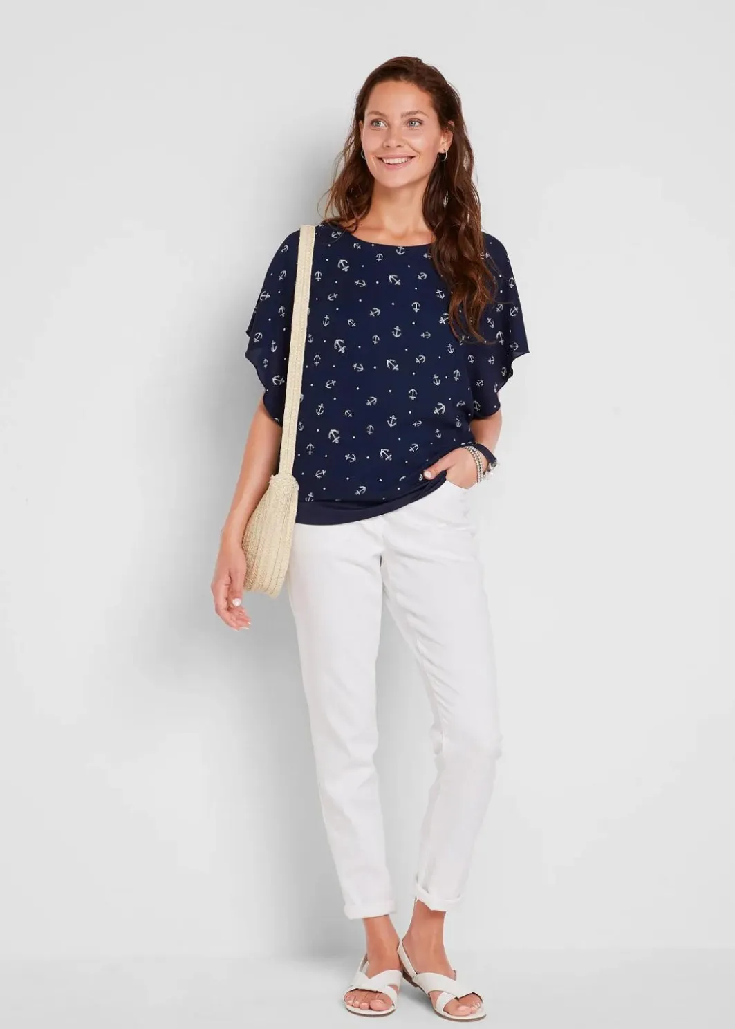 Damen bonprix Bekleidung·Jacken & Mäntel|Blusen & Tuniken|Georgette - Blusenshirt