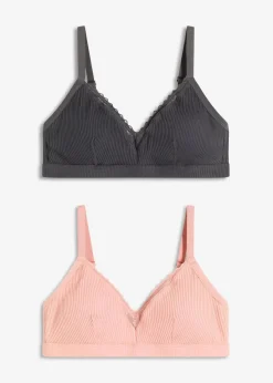 Online Gepolstertes Bralette ohne Bügel mit Bio-Baumwolle (2er Pack) Damen Nachhaltigere Materialien|Bhs