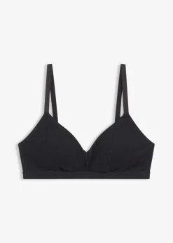 Damen bonprix Wäsche·Baumwollunterwäsche|Nachhaltigere Materialien|Gepolstertes Bralette ohne Bügel aus gerippter Bio-Baumwolle