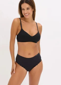 Damen bonprix Wäsche·Baumwollunterwäsche|Nachhaltigere Materialien|Gepolstertes Bralette ohne Bügel aus gerippter Bio-Baumwolle
