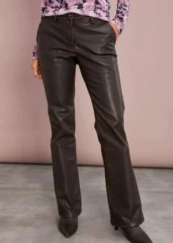 Damen bonprix Bekleidung·Kleider|Hosen|Gerade Lederimitat-Hose