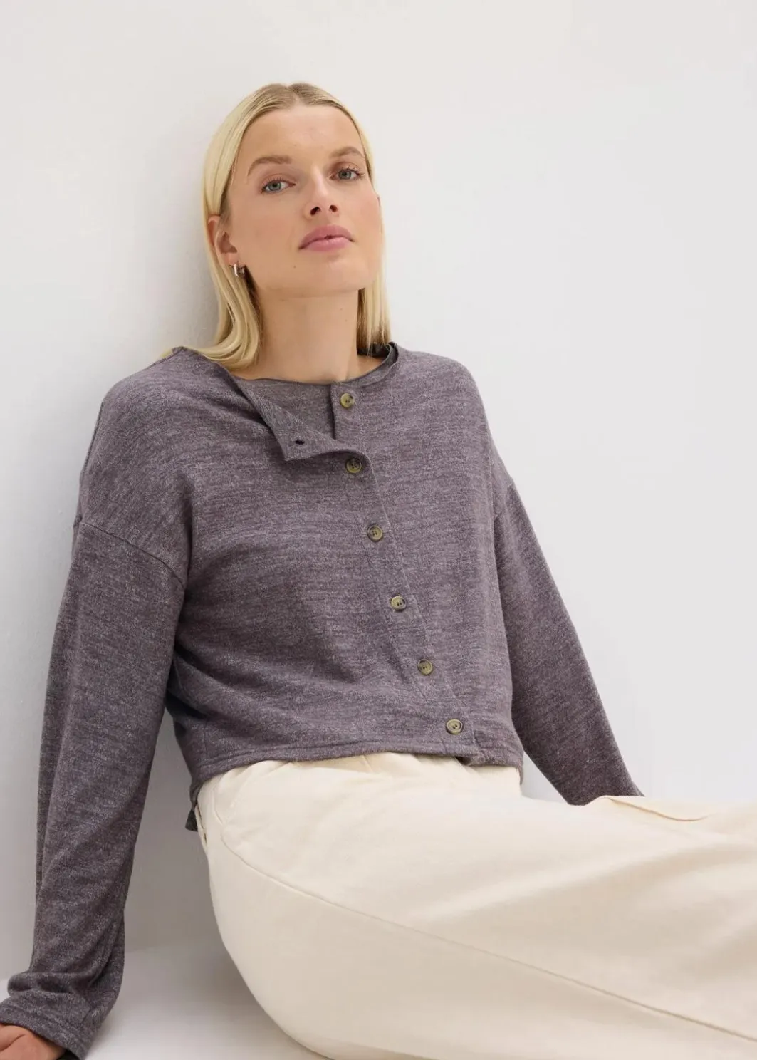 Hot Gerippte Feinstrickjacke Damen Bekleidung·Umstandsmode|Strickmode