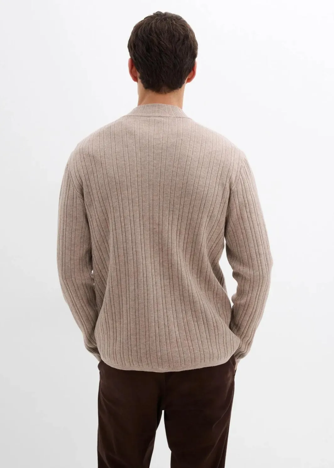 Herren bonprix Große Größen|Pullover & Strickjacken|gerippte Feinstrickjacke