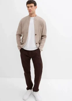 Herren bonprix Große Größen|Pullover & Strickjacken|gerippte Feinstrickjacke