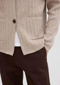 Herren bonprix Große Größen|Pullover & Strickjacken|gerippte Feinstrickjacke