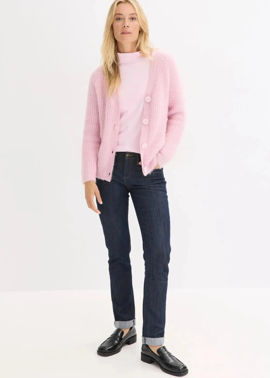 Damen bonprix Bekleidung·Umstandsmode|Pullover & Strickjacken|Gerippte Grobstrickjacke