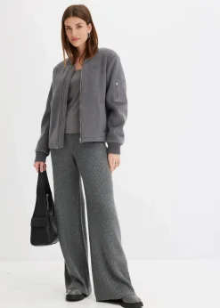 Online Gerippte Palazzo-Hose Damen Bekleidung·Kleider|Hosen